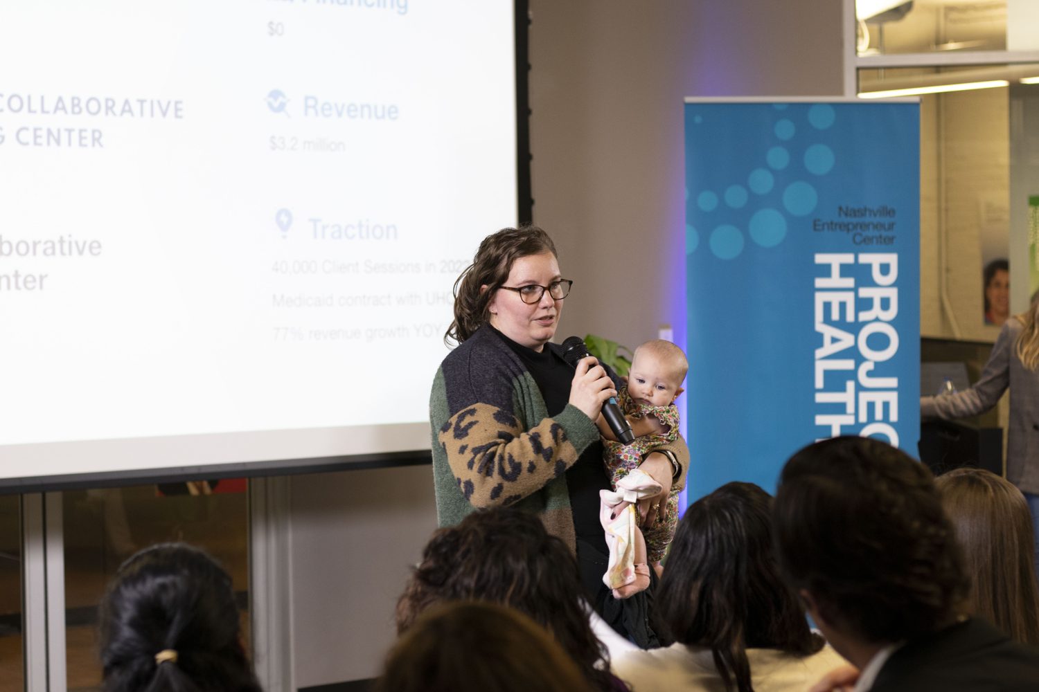 Amy Green pitching at the Nashville Entrepreneur Center